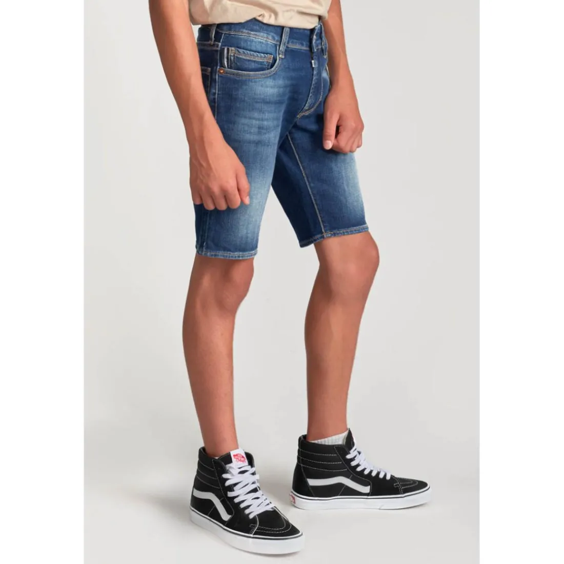 Bermuda short garçon, en jeans MIKE bleu Zane