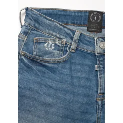 Bermuda short garçon, en jeans MIKE bleu clair délavé