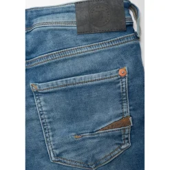 Bermuda short garçon, en jeans Jogg Lo bleu clair délavé