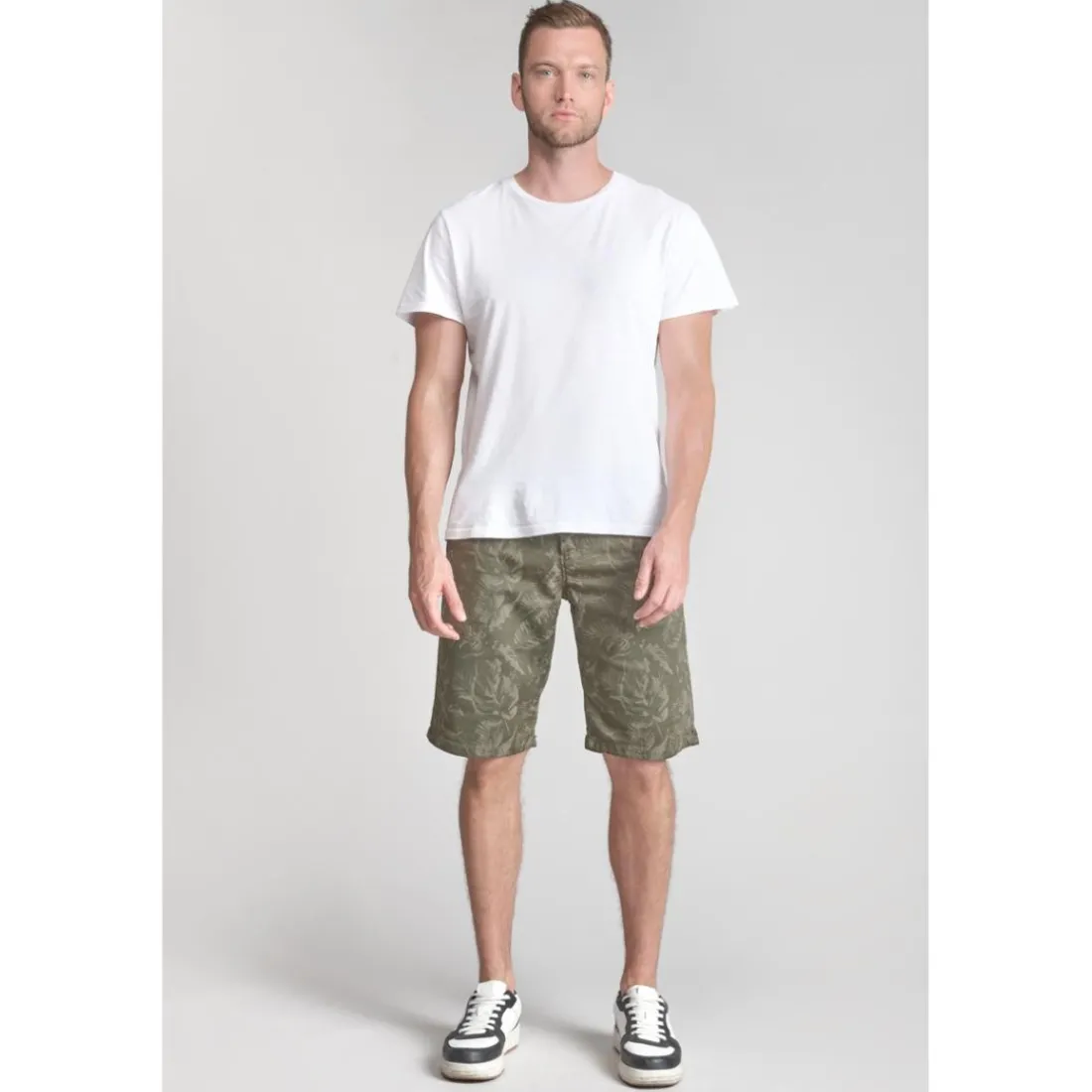 Bermuda short JOGG kaki Xeno en coton