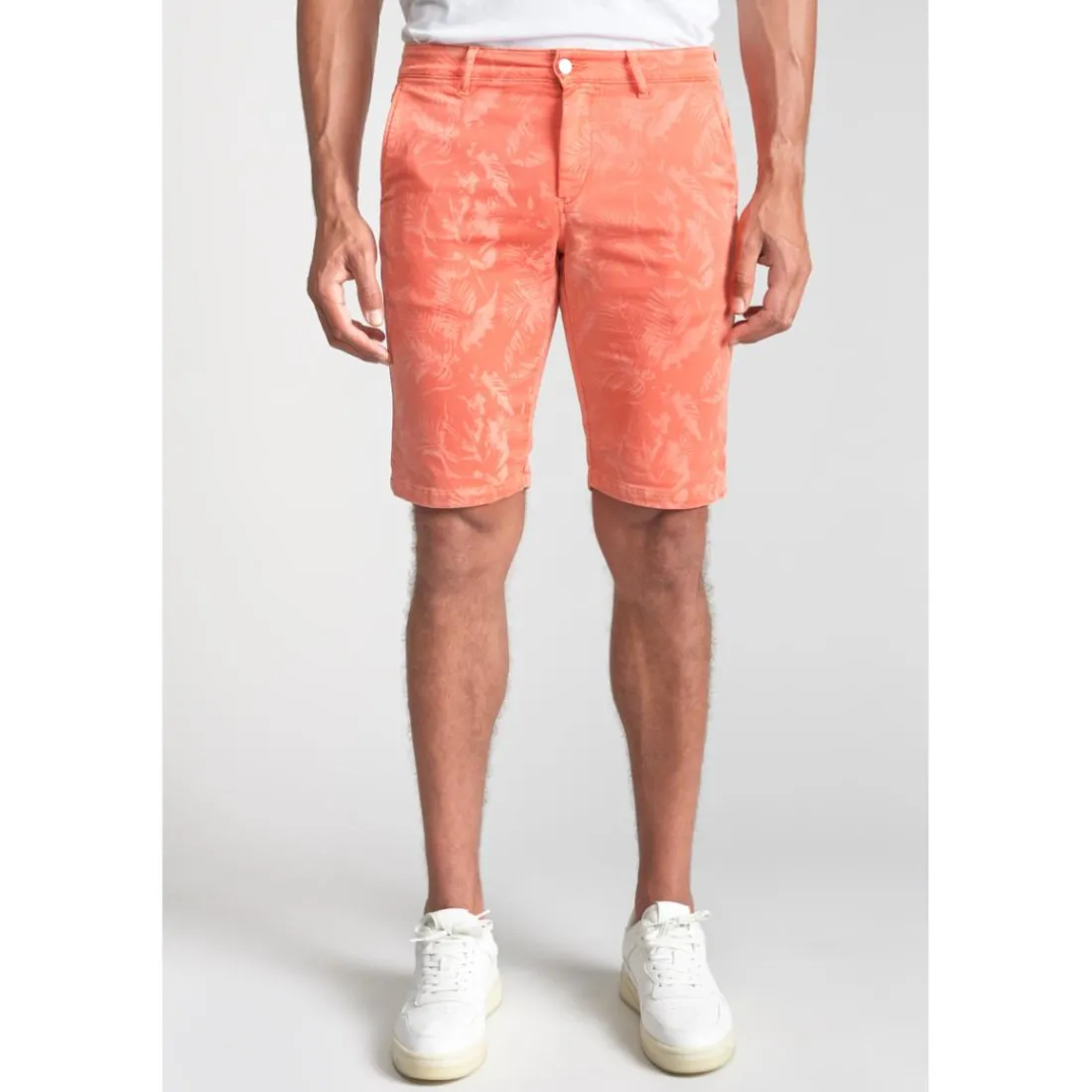 Bermuda short JOGG rose saumon Remy en coton
