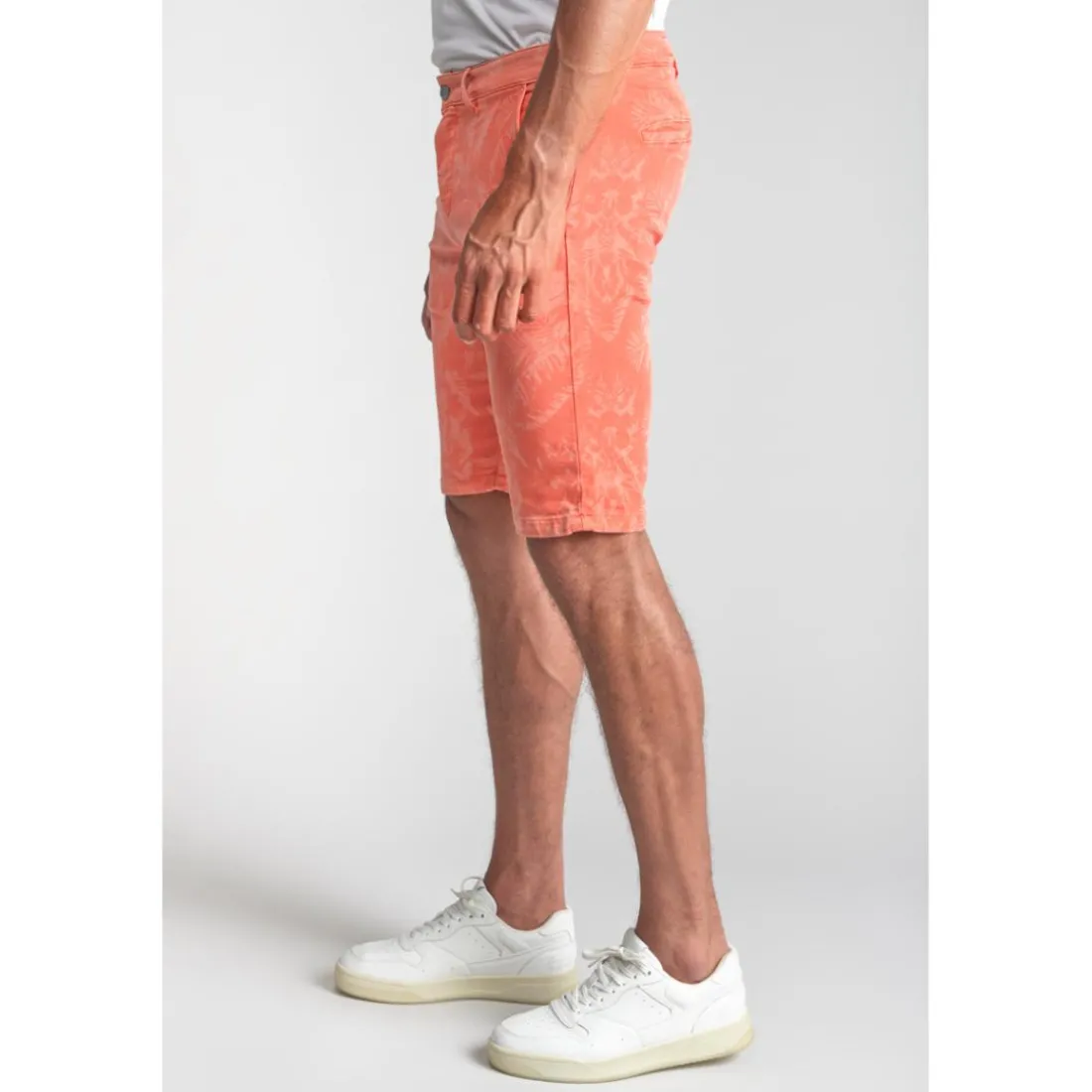 Bermuda short JOGG rose saumon Remy en coton