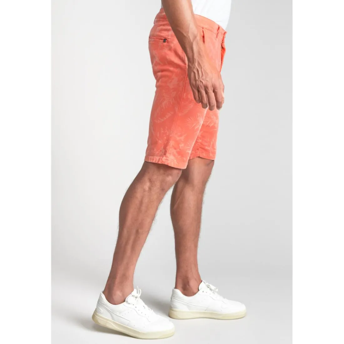 Bermuda short JOGG rose saumon Remy en coton