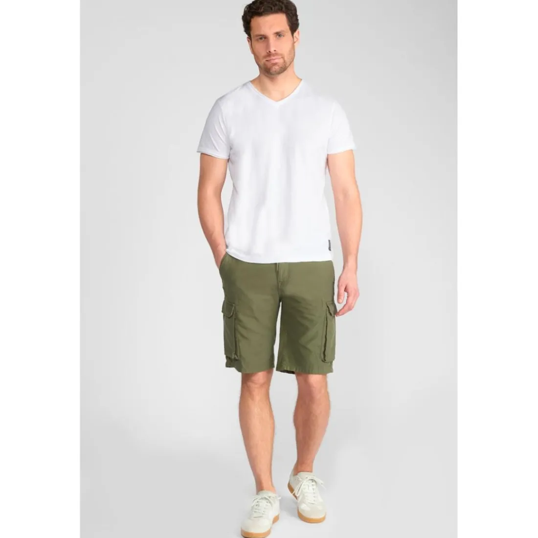Bermuda short PERON kaki en coton