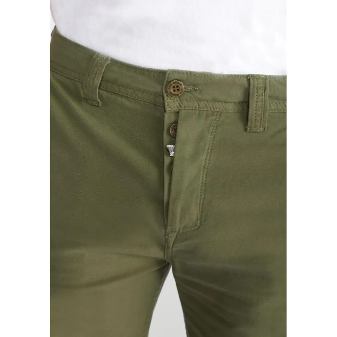 Bermuda short PERON kaki en coton