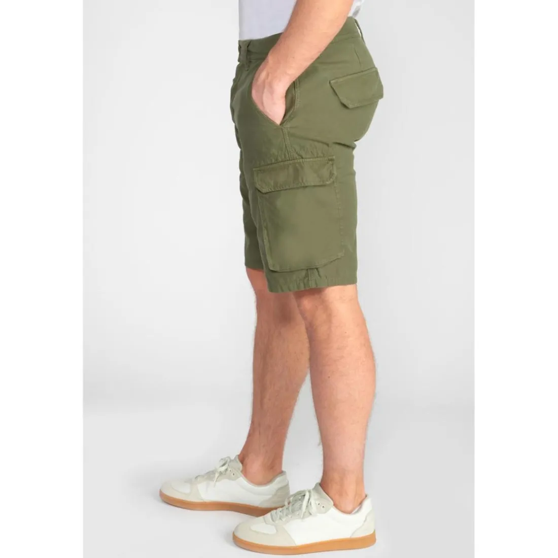 Bermuda short PERON kaki en coton