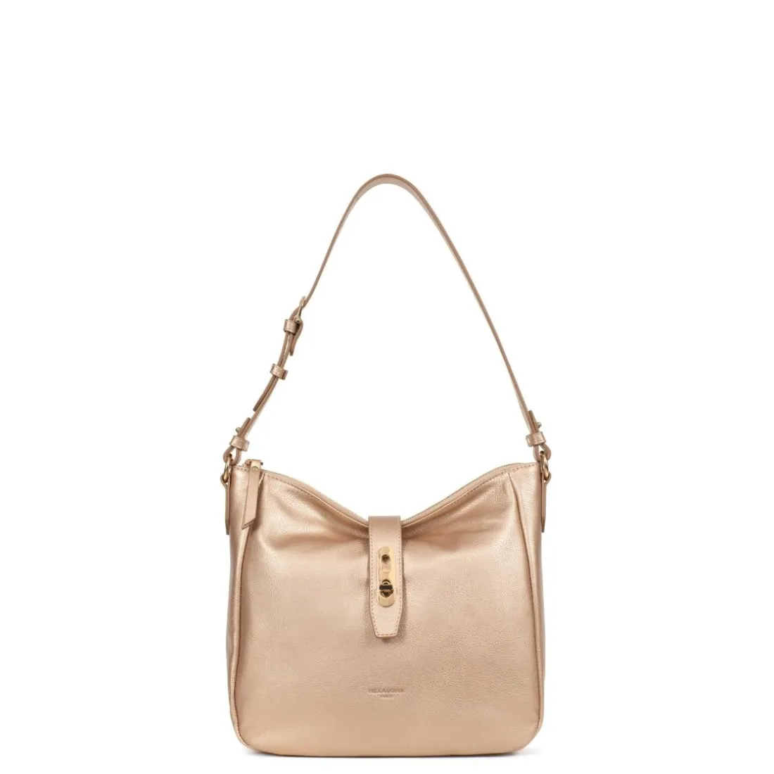 Besace ANDREA Doré en cuir Wren