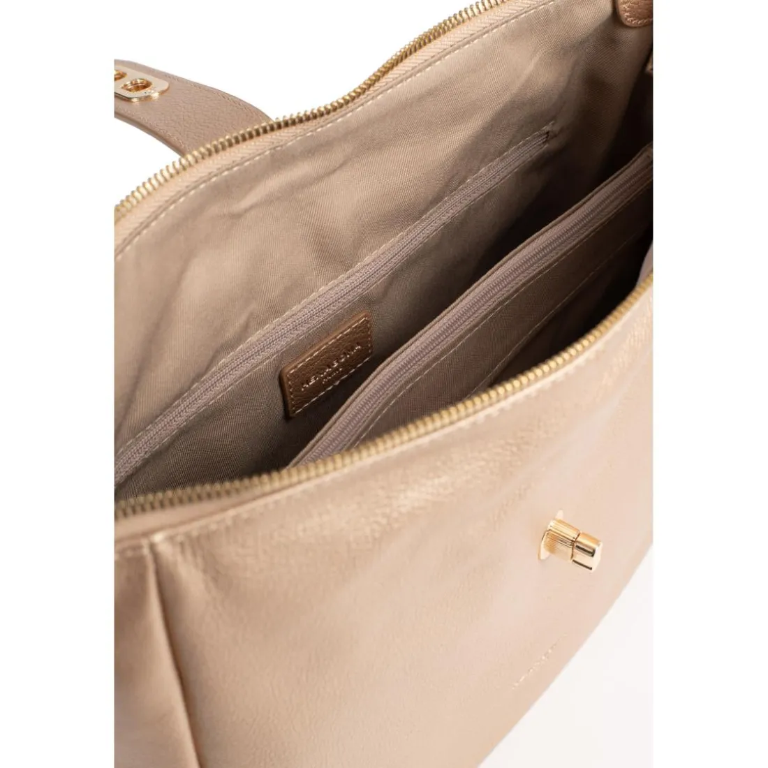 Besace ANDREA Doré en cuir Wren
