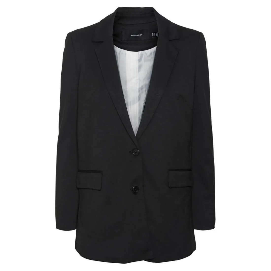 Blazer classique Loose Fit Col à revers Longueur regular noir