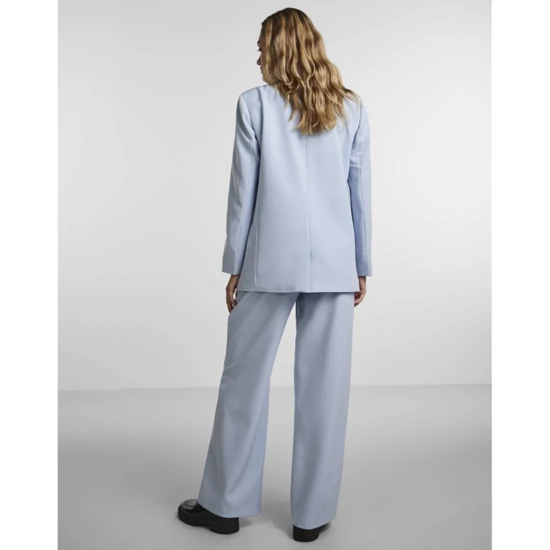 Blazer classique oversize fit col italien bleu Anna