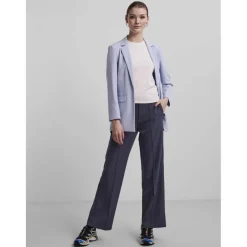 Blazer classique oversize fit col italien bleu Anna