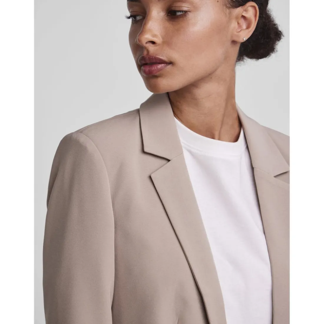 Blazer classique oversize fit col italien marron Fern