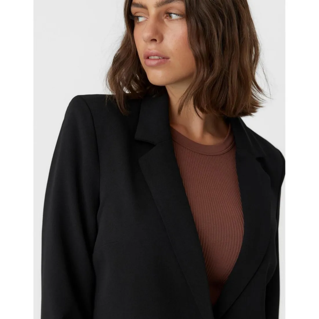 Blazer classique Oversize Fit Col à revers Longueur regular noir