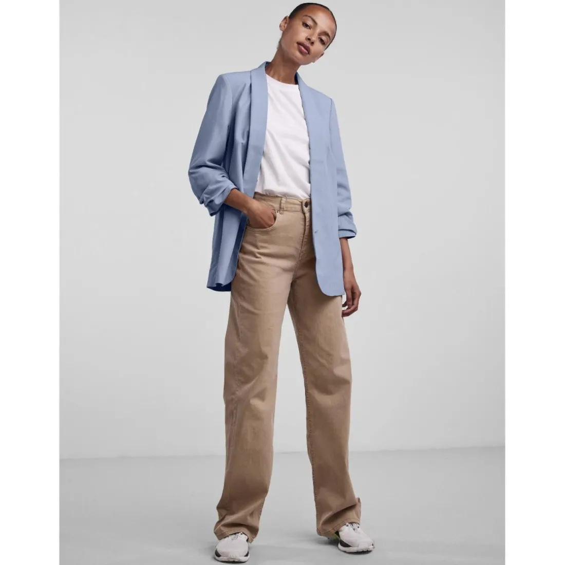 Blazer classique regular fit col à revers bleu Wynn