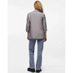Blazer classique regular fit col à revers gris Adele