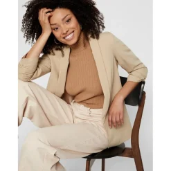 Blazer classique regular fit col à revers gris Amy