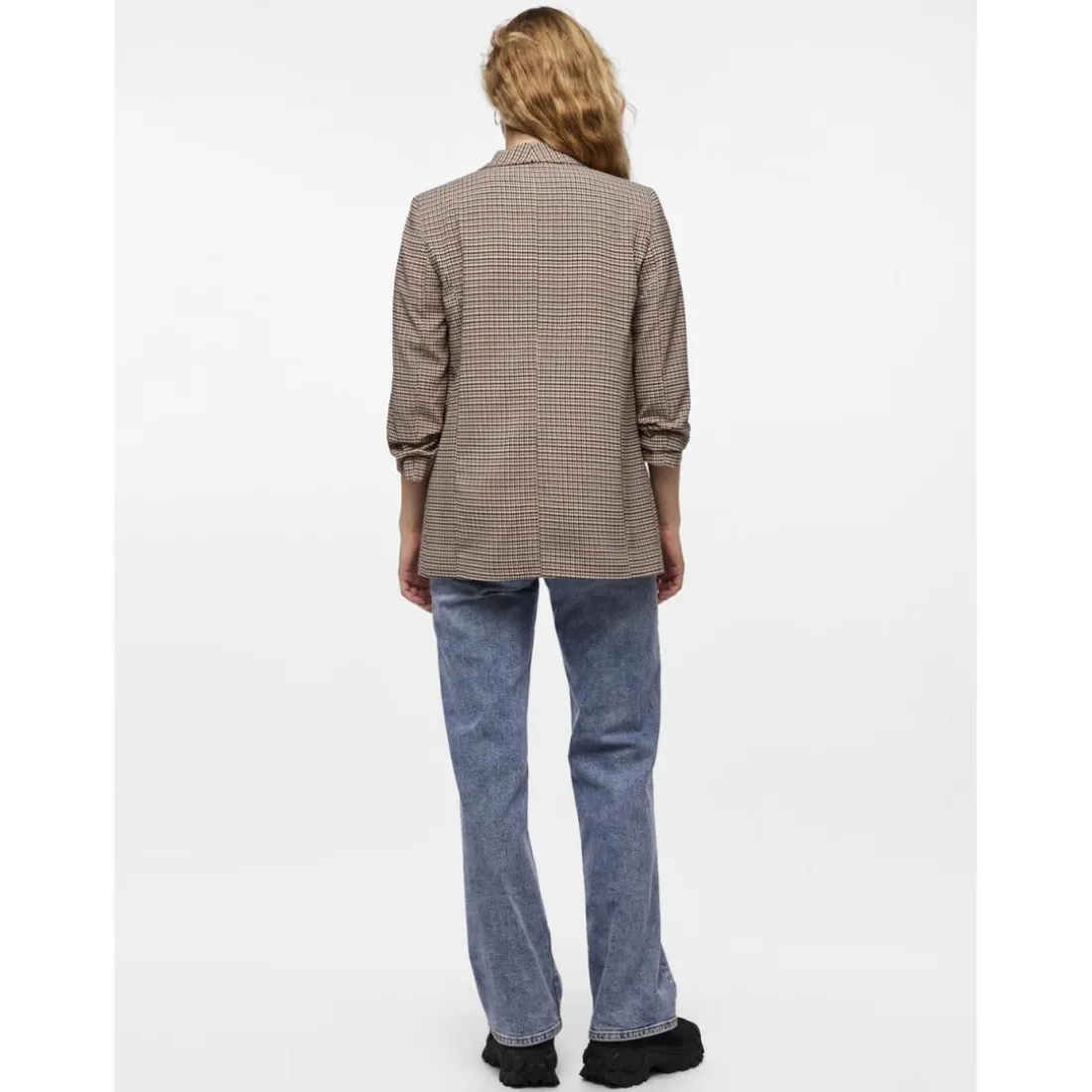 Blazer classique regular fit col à revers marron Bella