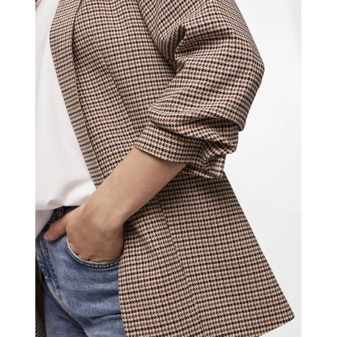 Blazer classique regular fit col à revers marron Bella
