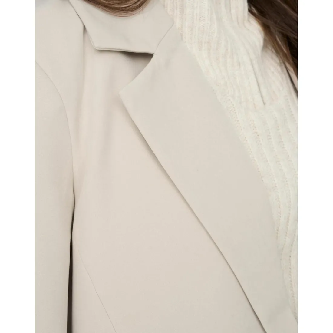 Blazer classique Revers à encoche beige