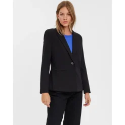 Blazer classique Slim Fit Col à revers noir