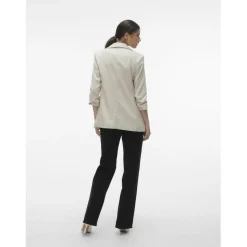 Blazer col à revers gris en viscose Agnes