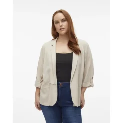 Blazer col à revers gris en viscose Xena