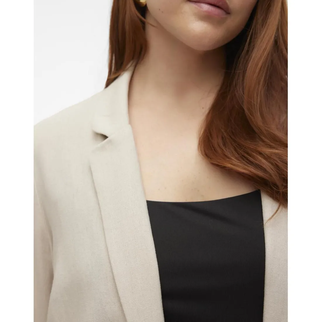 Blazer col à revers gris en viscose Xena