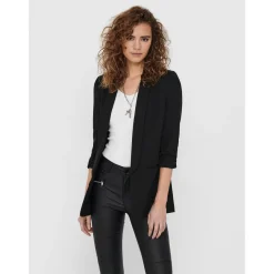 Blazer Col à revers Long noir