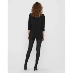 Blazer Col à revers Long noir