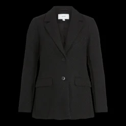 Blazer col à revers noir Ione