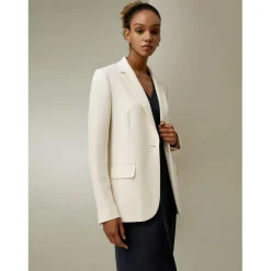 Blazer élégant en soie blanc