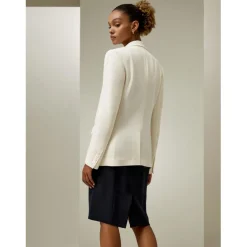 Blazer élégant en soie blanc