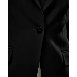 Blazer élégant en soie noir