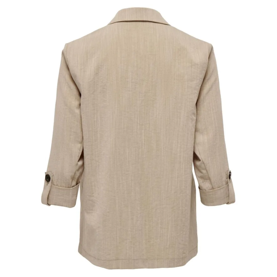 Blazer loose fit col à revers beige en viscose Lyra