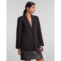 Blazer regular fit boutonné noir Yule