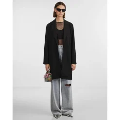 Blazer regular fit col à revers noir Ana