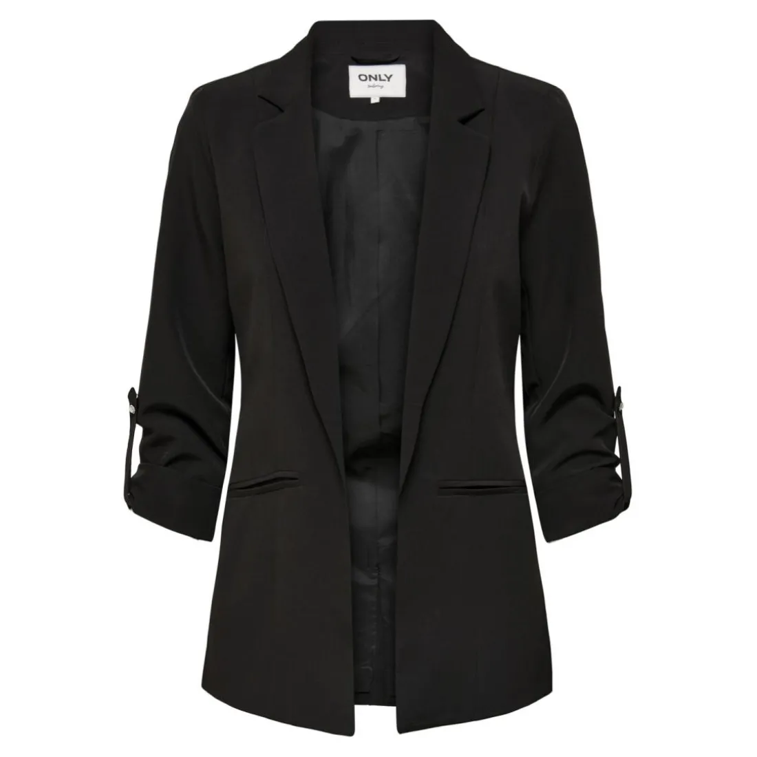Blazer regular fit col à revers noir Lise