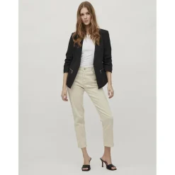 Blazer regular fit col italien noir Meg