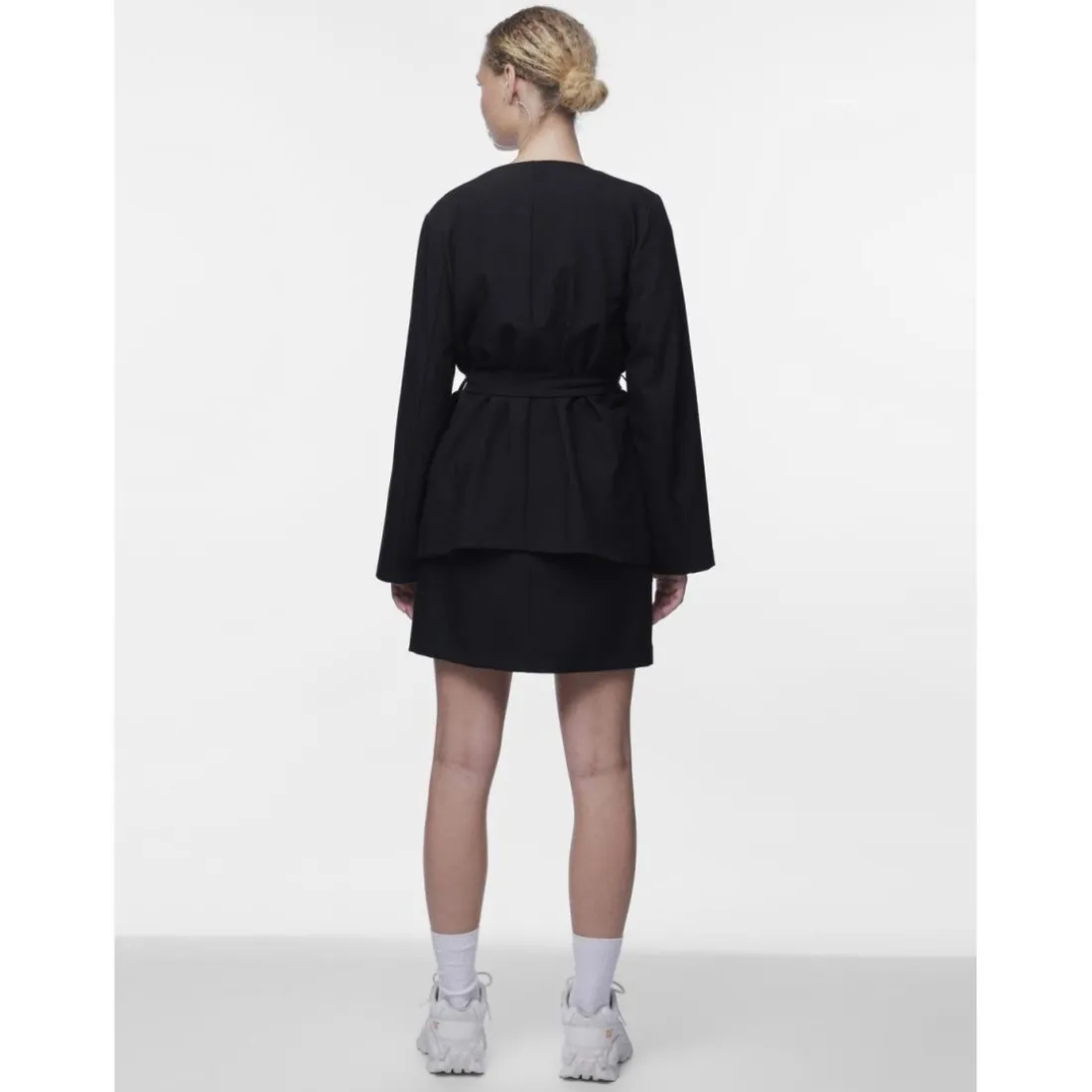 Blazer regular fit col italien noir Yael