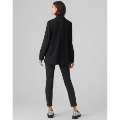 Blazer Regular Fit Revers à encoche Extra long noir