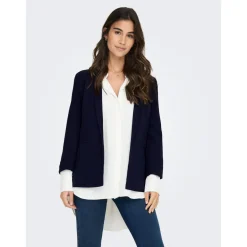 Blazer Revers châle Long bleu