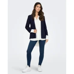 Blazer Revers châle Long bleu