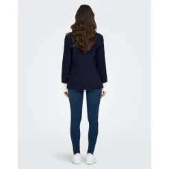 Blazer Revers châle Long bleu