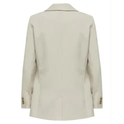 Blazer slim fit fermeture par bouton revers à encoche gris clair Noémie