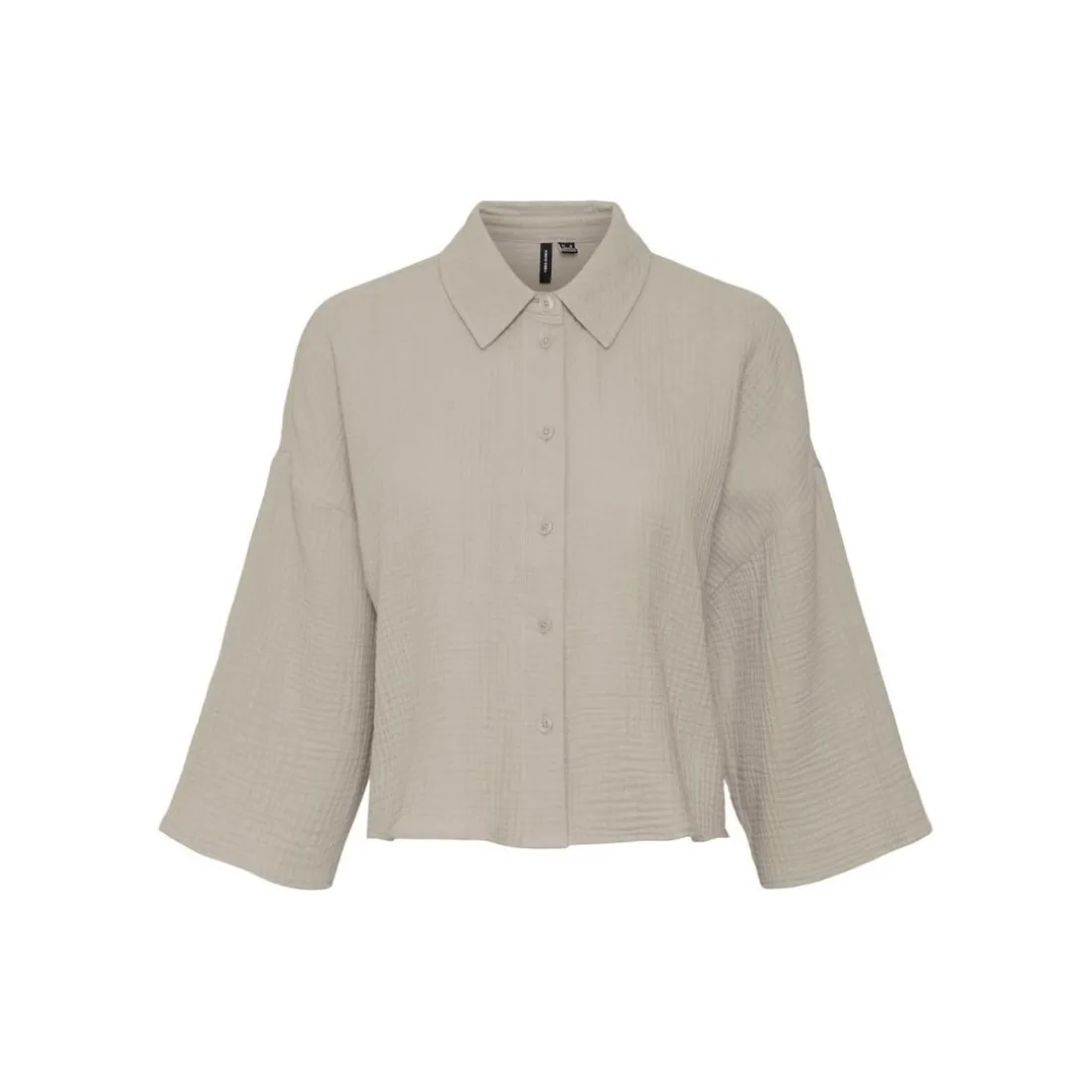 Blouse à manches larges - Grise en coton