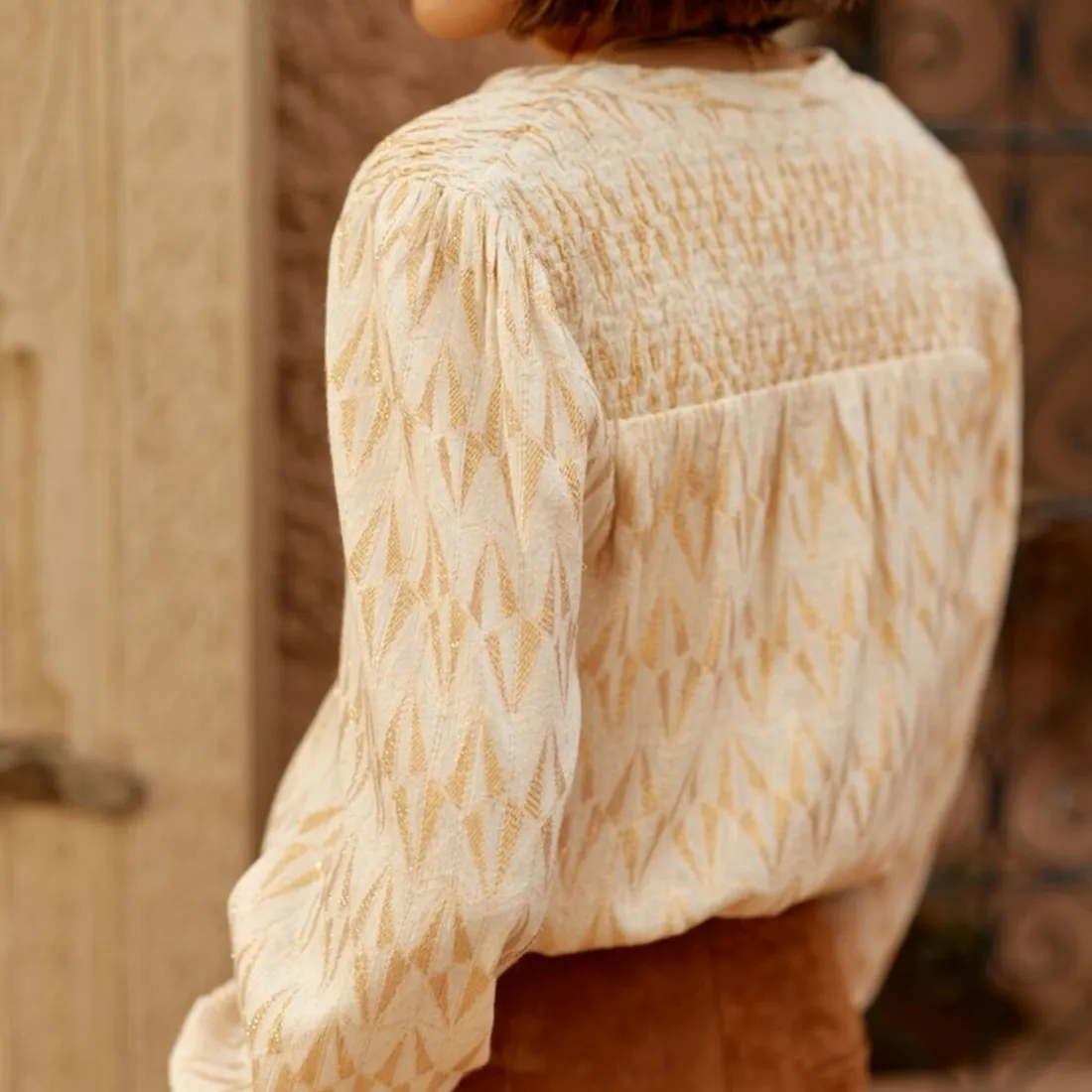 Blouse BAUDE dore en coton