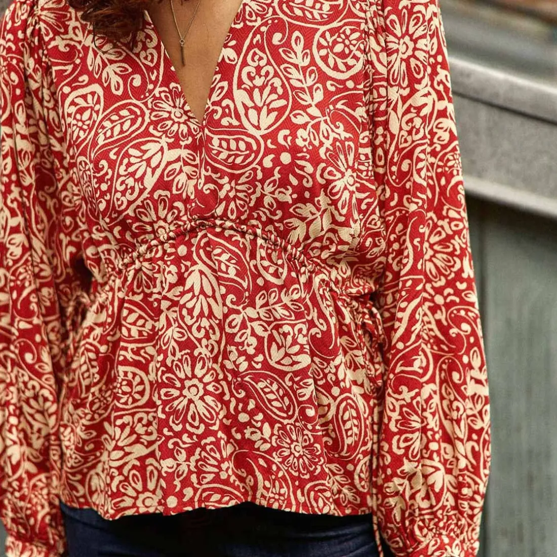 Blouse BERENICE cachemire en viscose