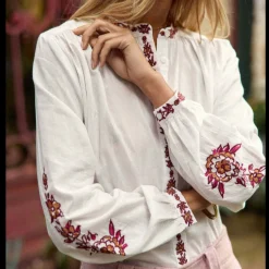 Blouse BERLIA blanc en coton
