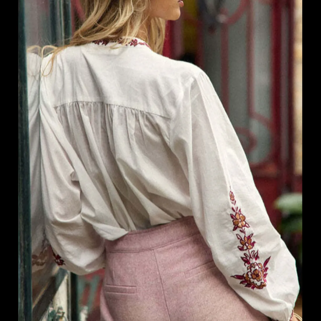 Blouse BERLIA blanc en coton