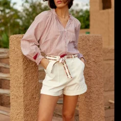 Blouse BETHEL bordeaux en coton